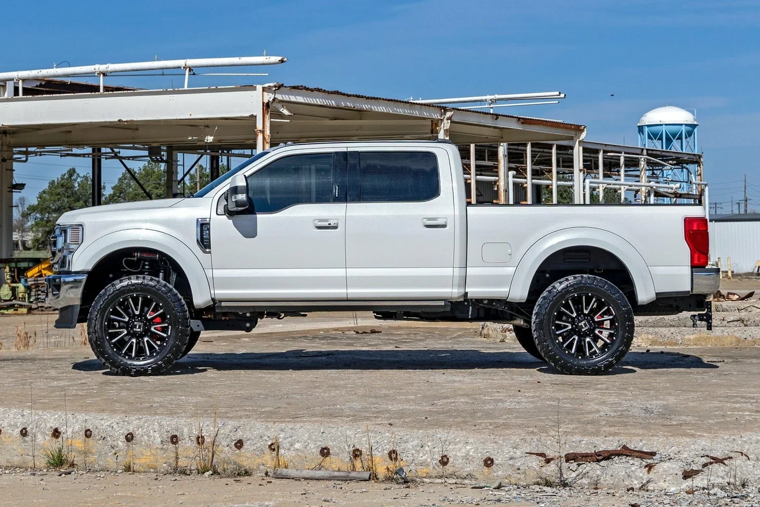 Rough Country _ Fender Flares _ Sport _ YZ Oxford White _ Ford F-250_F-350 Super Duty (17-22)